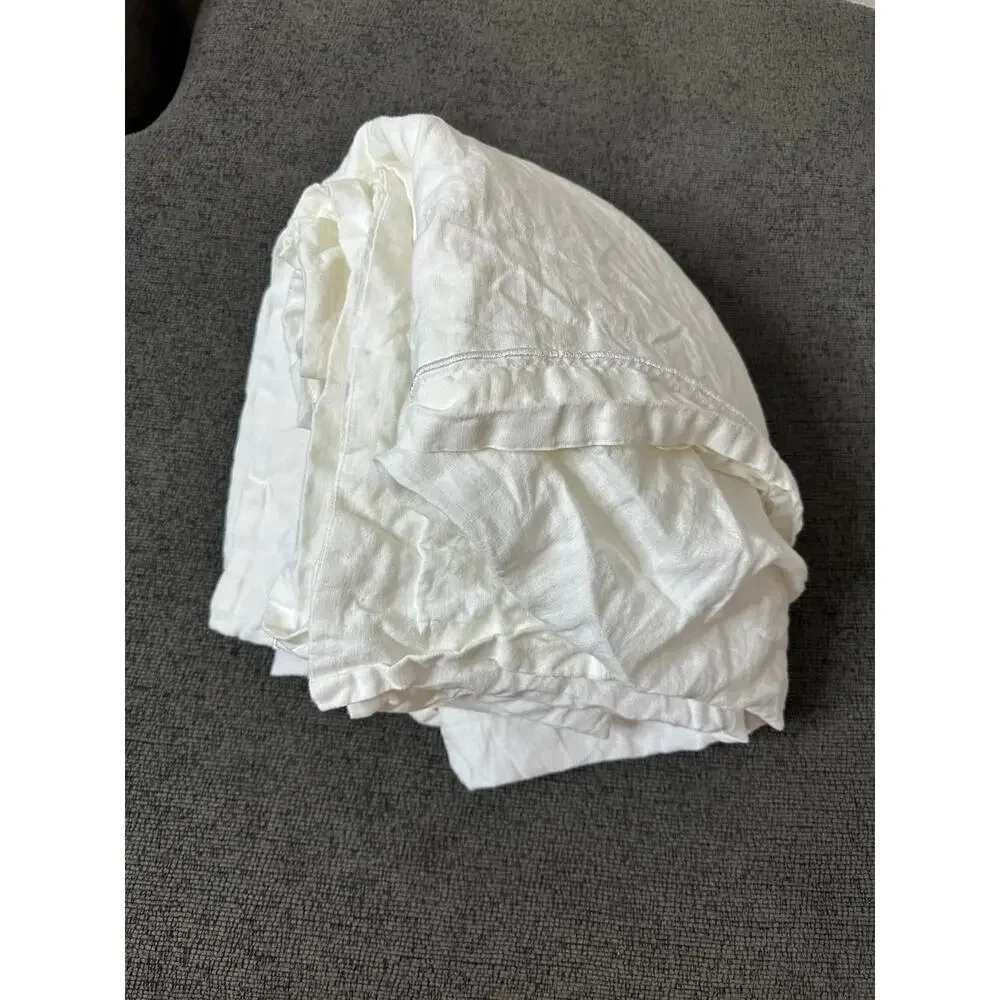 Simple&Opulence 100% Linen Duvet Cover White King
